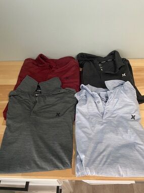 Hurley Men's Polo Shirt - Multiple Colors (Greenish Gray, Light Blue, , Maroon)